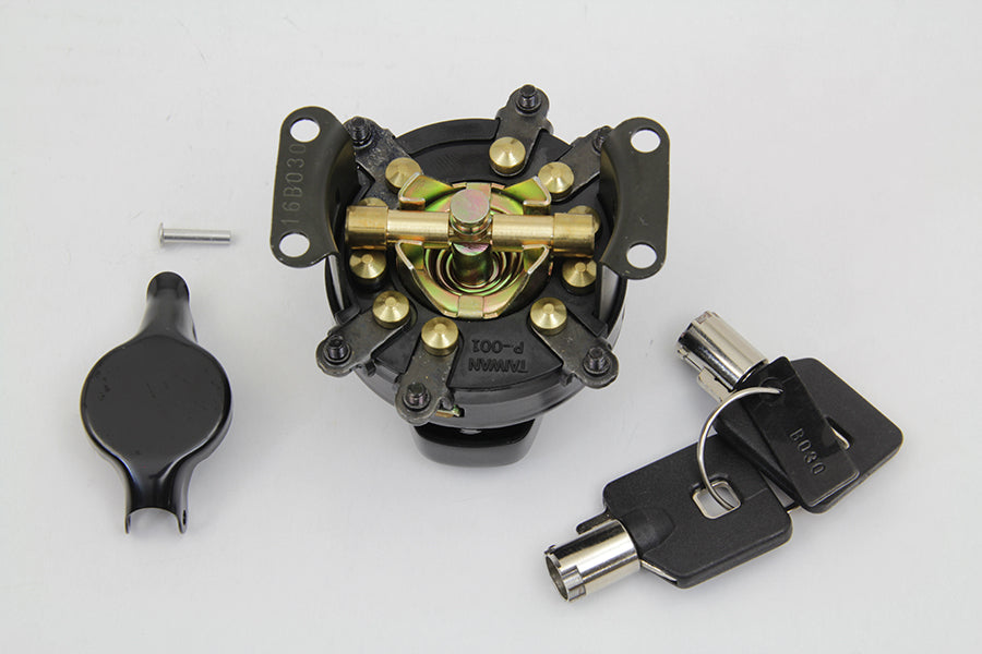 HARLEY Scharnier Zündschloss Glanzschwarz Passend für 1973-1984 FLH, 1984-1995 FXST, 1986-1995 FLST, 1