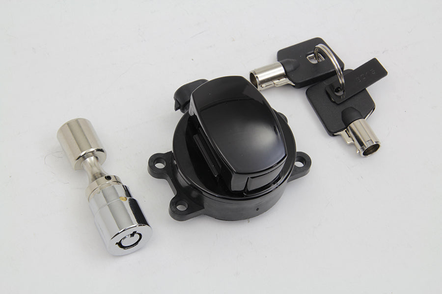 HARLEY Zündschalter Glanzschwarz Passend für 2011-UP FXST, 2011-UP FLST,