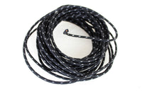 HARLEY Schwarz 25' stoffummanteltes Kabel mit weißem Tracer Passend für 1941-1964 FL, 1941-1964 EL, 1936-1964