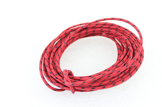 HARLEY Red with Black Dot 25' Braided Wire fits 0-  Custom, application