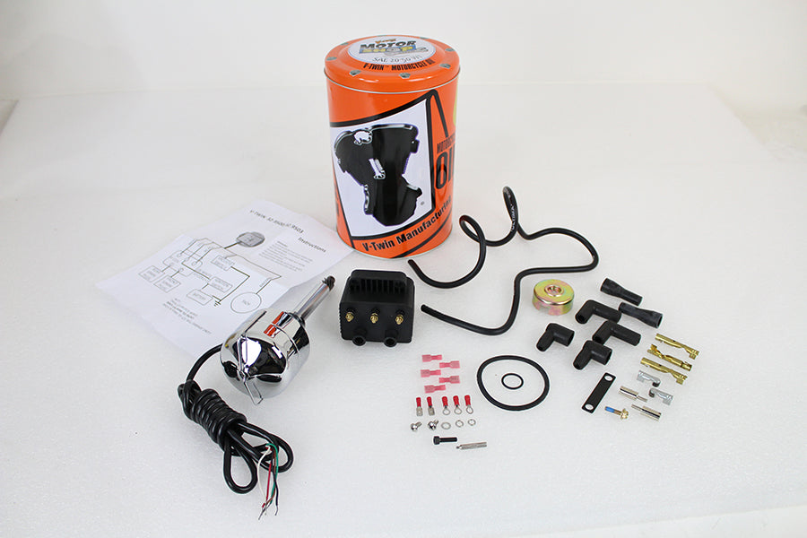 HARLEY V-Fire Single Fire Elektronischer Zündverteiler mit Zündspule Passend für 1936-1952 EL, 1941-1969 F