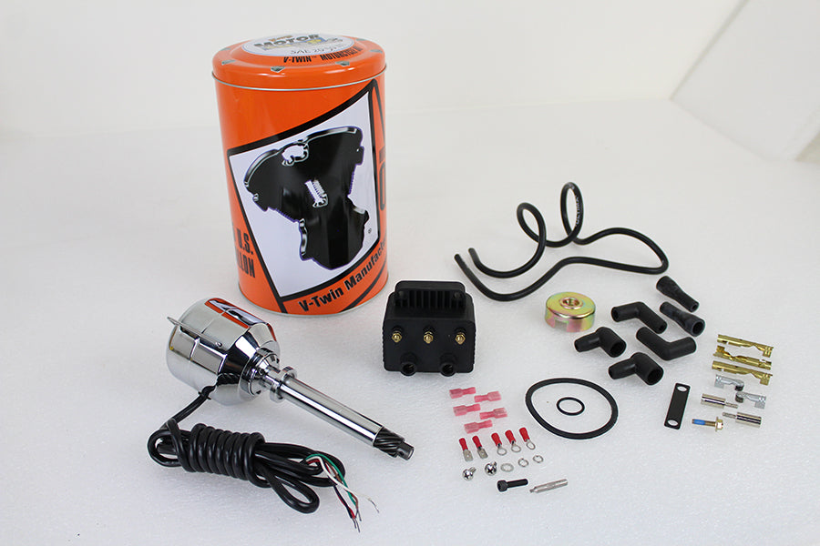 HARLEY V-Fire Single Fire Elektronischer Zündverteiler mit Zündspule Passend für 1936-1952 EL, 1941-1969 F