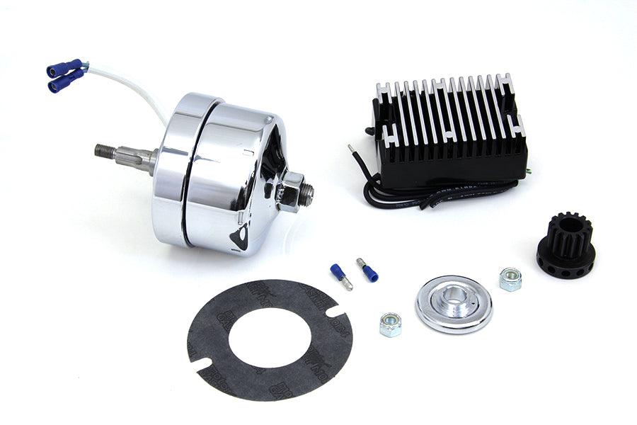 HARLEY Chrom 12 Volt Lichtmaschine Umrüstsatz Passt 1936-1952 W,   1937-1973 G,   1930-1