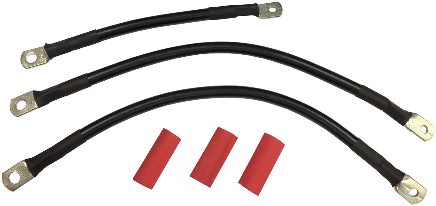 HARLEY Batterie-Kabelsatz schwarz passend für 1999-2008 FLHT, 1999-2008 FLT,
