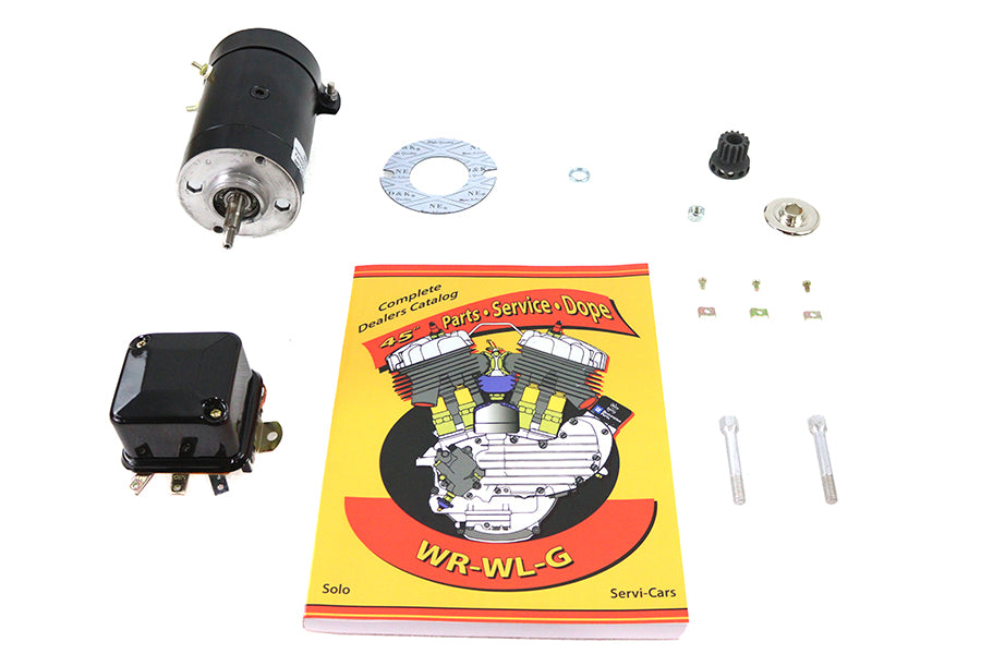 HARLEY 45 W/G 6 Volt Generator-Kit Schwarz passend für 1937-1952 W, 1937-1973 G,