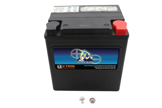ハーレー Ultima 12ボルト AGM サンダースボルトバッテリー 1997年以降FLT、1997年以降FLHに適合