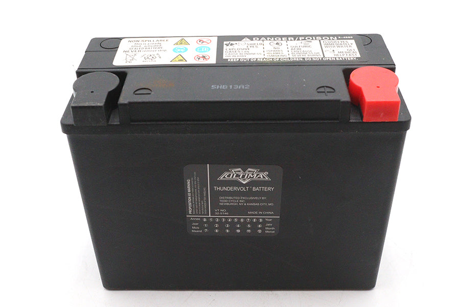 HARLEY Ultima 12 Volt AGM Thundervolt Batterie Passend für 1980-1996 FLT, 1980-1996 FLHT, 1980-1996 FLHR