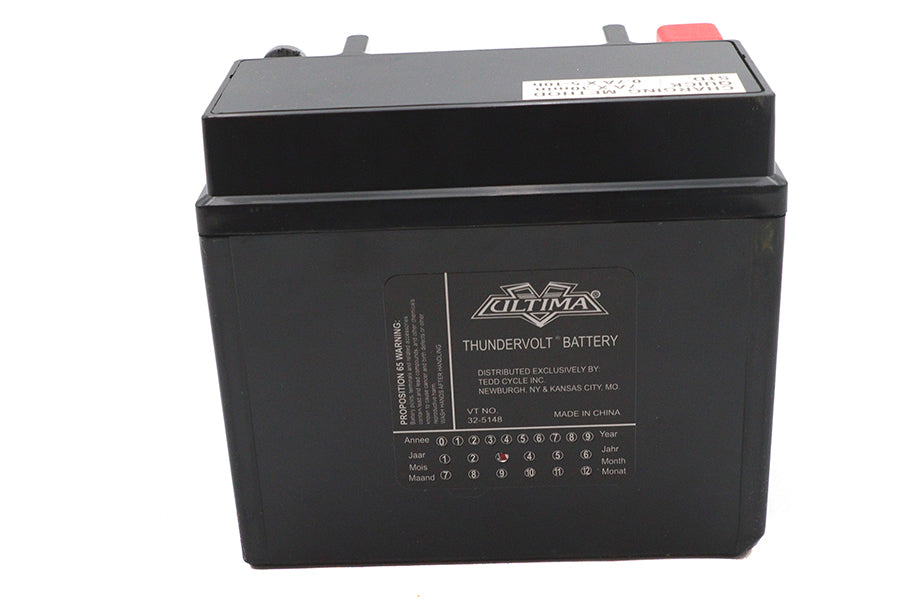 HARLEY Ultima 12 Volt AGM Thundervolt Batterie Passend für 1970-1978 FX, nur Kickstarter 1970-1978 XL, Kickst