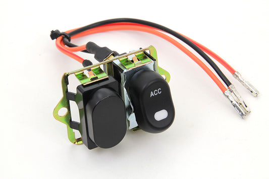 HARLEY Rocker Style LED Fairing Switch Kit Black fits 2006-2007 FLHX,
