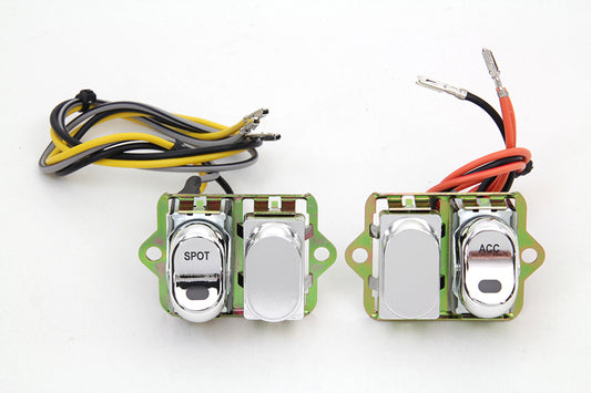 HARLEY Rocker Style LED Fairing Switch Kit Chrom passend für 1998-2003 FLHTC,