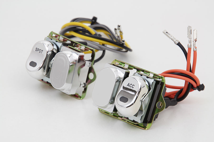 HARLEY Rocker Style LED Fairing Switch Kit Chrom passend für 1998-2003 FLHTC,
