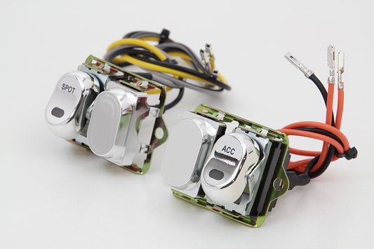 HARLEY Rocker Style LED Fairing Switch Kit Chrom passend für 1998-2003 FLHTC,