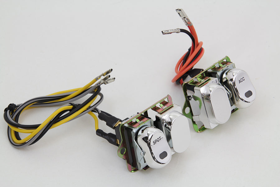 HARLEY Rocker Style LED Fairing Switch Kit Chrom passend für 1998-2003 FLHTC,