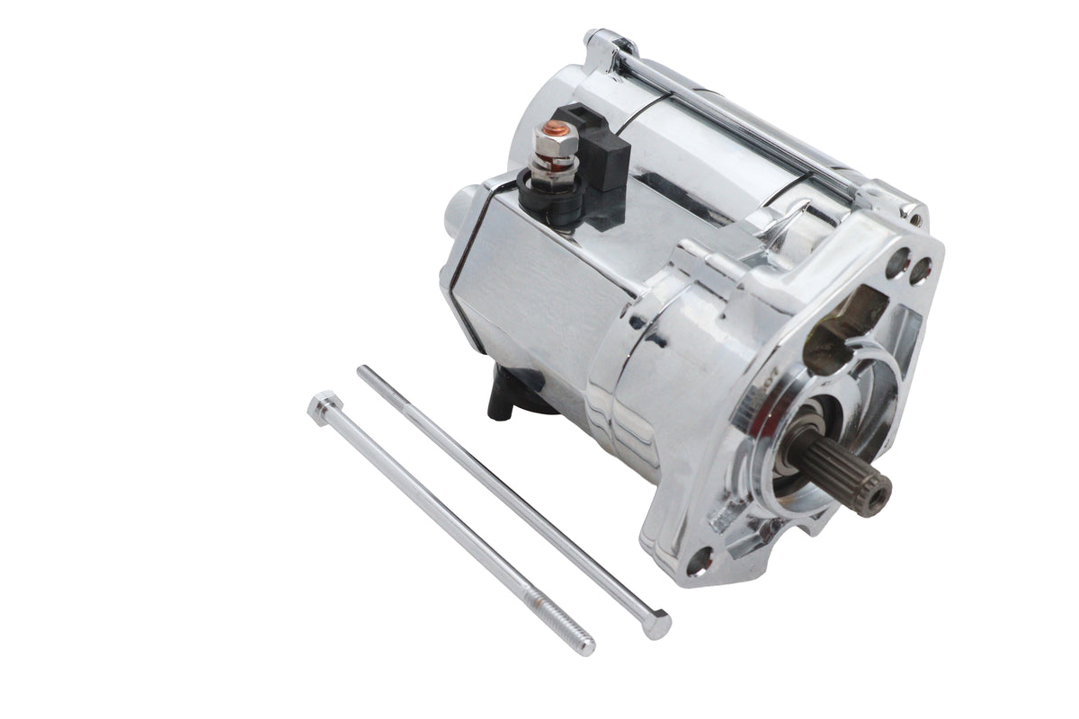 HARLEY Ultima Thunder Fire Anlasser 1.75KW Chrom Passend für 1989-2006 FXST, 1989-2006 FLST, 1989