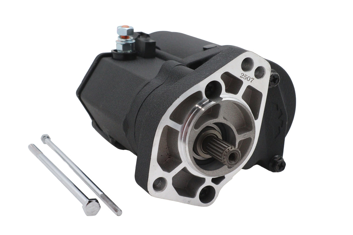 HARLEY Ultima Thunder Fire Anlasser 2.4KW Schwarz Passend für 1989-2006 FXST, 1989-2006 FLST, 1989-2