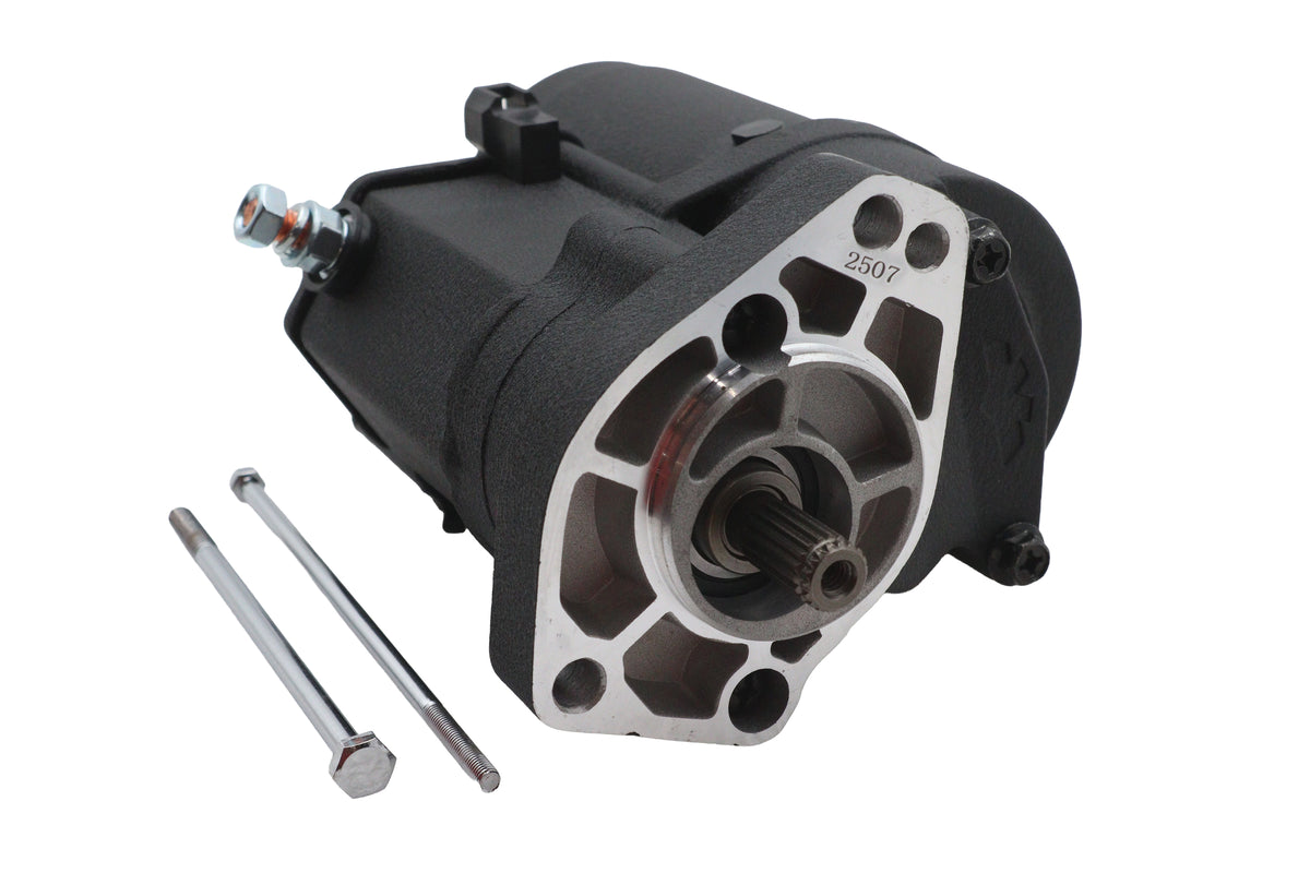 HARLEY Ultima Thunder Fire Anlasser 2.4KW Schwarz Passt 1989-2006 FXST, 1989-2006 FLST, 1989-2