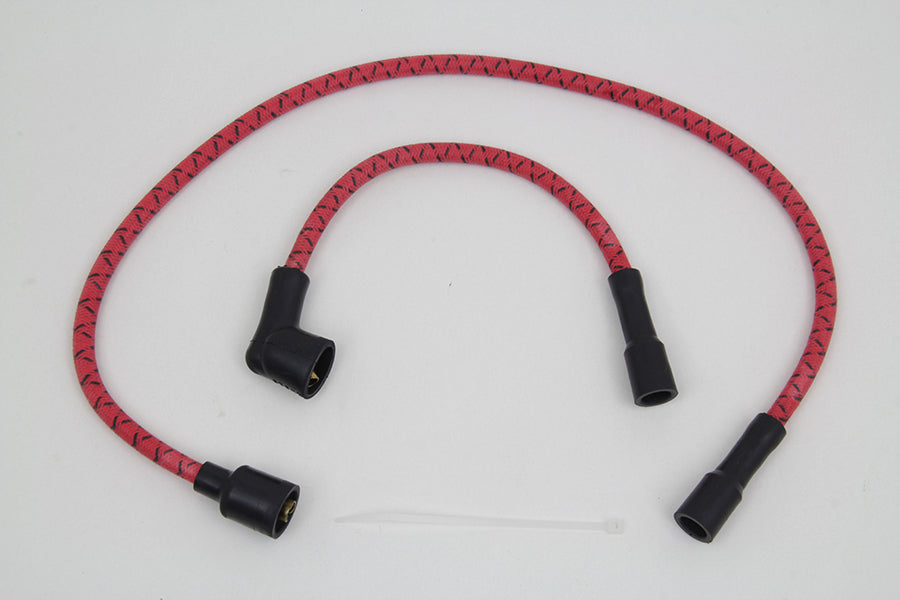 ハーレー スーマックス レッド（ブラックトレーサー入り）7mm スパークプラグワイヤーセット 1980-1998年式 FLT、1980-1998年式 FLT、19