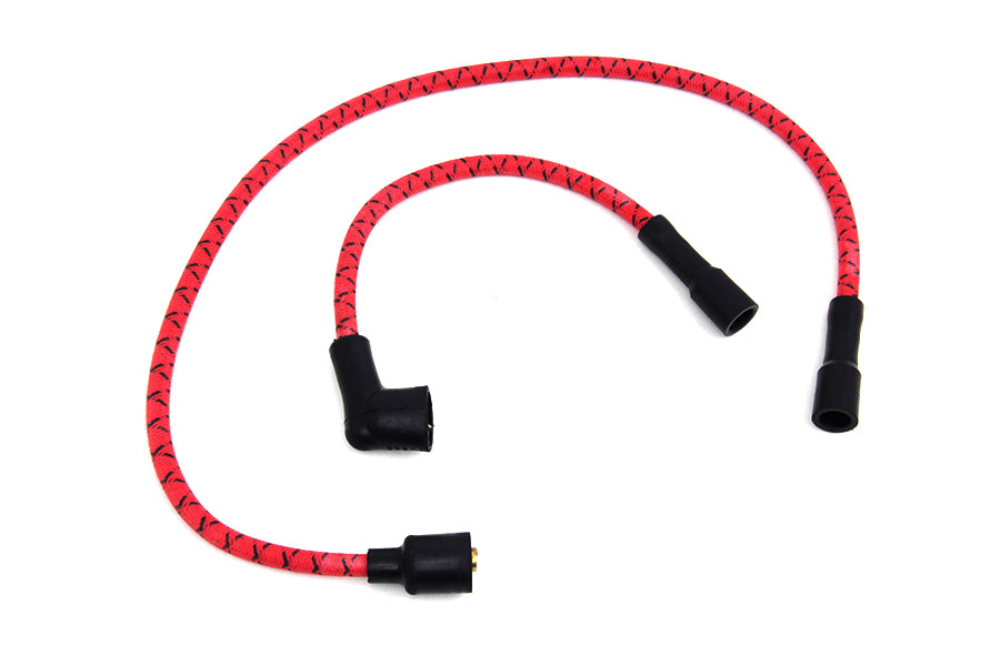 ハーレー スーマックス レッド（ブラックトレーサー入り）7mm スパークプラグワイヤーセット 1980-1998年式 FLT、1980-1998年式 FLT、19
