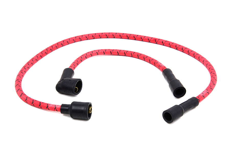 ハーレー スーマックス レッド（ブラックトレーサー入り）7mm スパークプラグワイヤーセット 1980-1998年式 FLT、1980-1998年式 FLT、19
