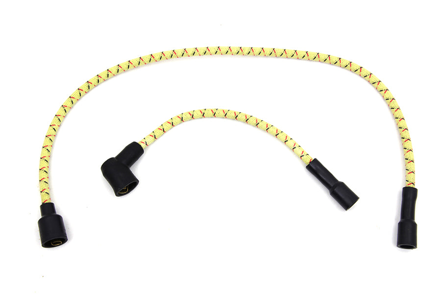 HARLEY Sumax gelb mit schwarz & rot Tracer 7mm Zündkabel-Set passend für 1980-1998 FLT, 1980-1998