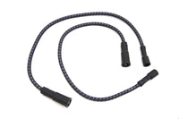 HARLEY Sumax Schwarz mit Blauem Tracer 7mm Zündkabel-Set passend für 1999-2008 FLT, mit EFI