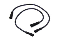 HARLEY Sumax Schwarz mit Blauem Tracer 7mm Zündkabel-Set passend für 1999-2008 FLT, mit EFI