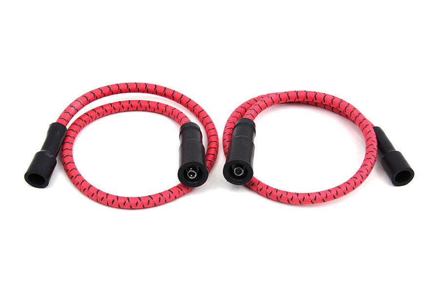 HARLEY Sumax Zündkabelsatz Rot mit schwarzem Tracer 7mm passend für 1999-2008 FLT, mit EFI