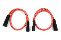 HARLEY Sumax Orange mit schwarzem Tracer 7mm Zündkabelsatz passend für 1999-2008 FLT, mit EFI
