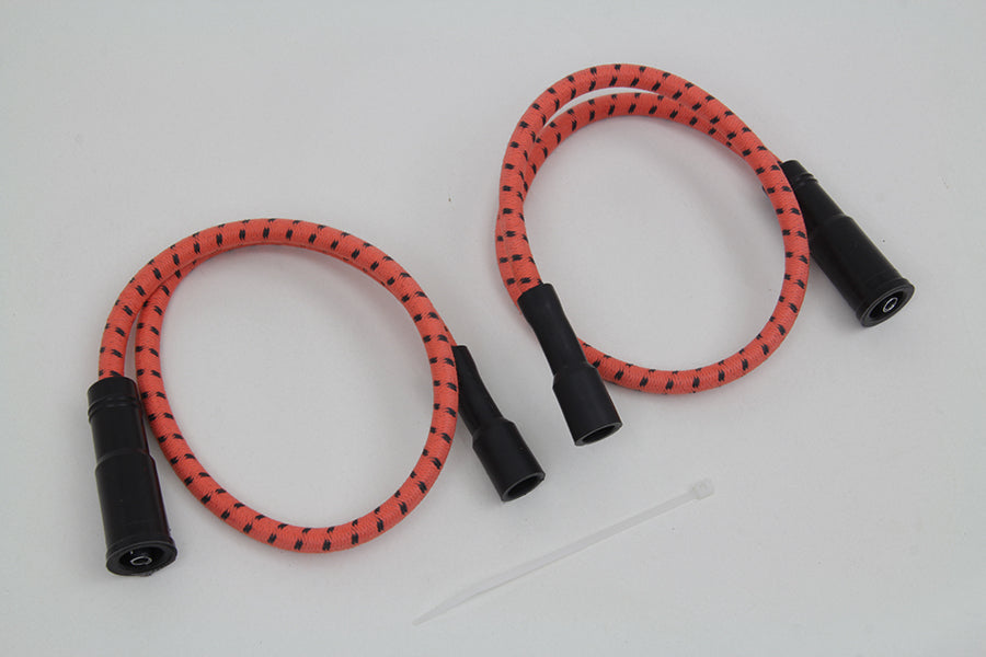 HARLEY Sumax Orange mit schwarzem Tracer 7mm Zündkabelsatz passend für 1999-2008 FLT, mit EFI