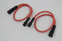 HARLEY Sumax Orange mit schwarzem Tracer 7mm Zündkabelsatz passend für 1999-2008 FLT, mit EFI