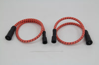 HARLEY Sumax Orange mit schwarzem Tracer 7mm Zündkabelsatz passend für 1999-2008 FLT, mit EFI