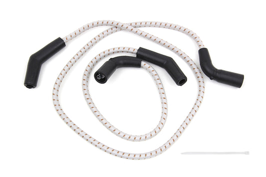 HARLEY Sumax Grau mit Braunem Tracer 7mm Zündkabelsatz passend für 2009-2016 FLT,