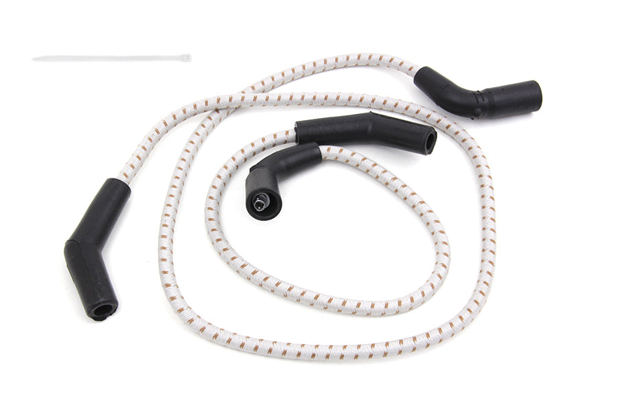 HARLEY Sumax Grau mit Braunem Tracer 7mm Zündkabelsatz passend für 2009-2016 FLT,