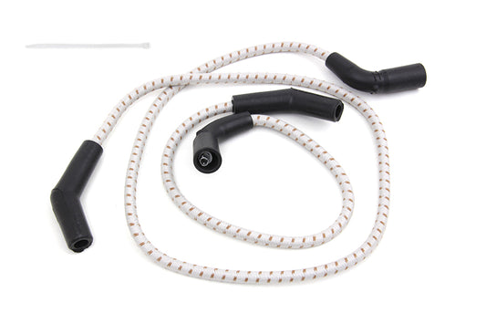 HARLEY Sumax Grau mit Braunem Tracer 7mm Zündkabelsatz passend für 2009-2016 FLT,