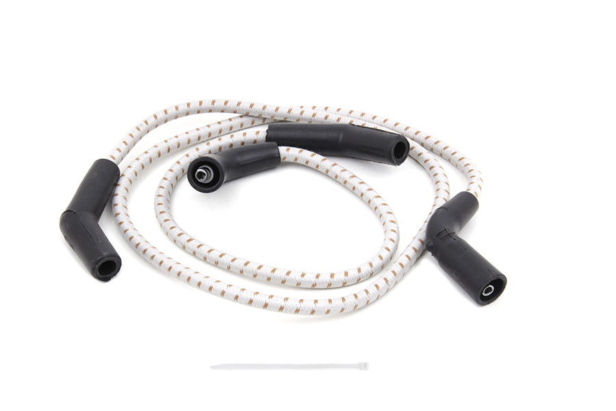 HARLEY Sumax Grau mit Braunem Tracer 7mm Zündkabelsatz passend für 2009-2016 FLT,
