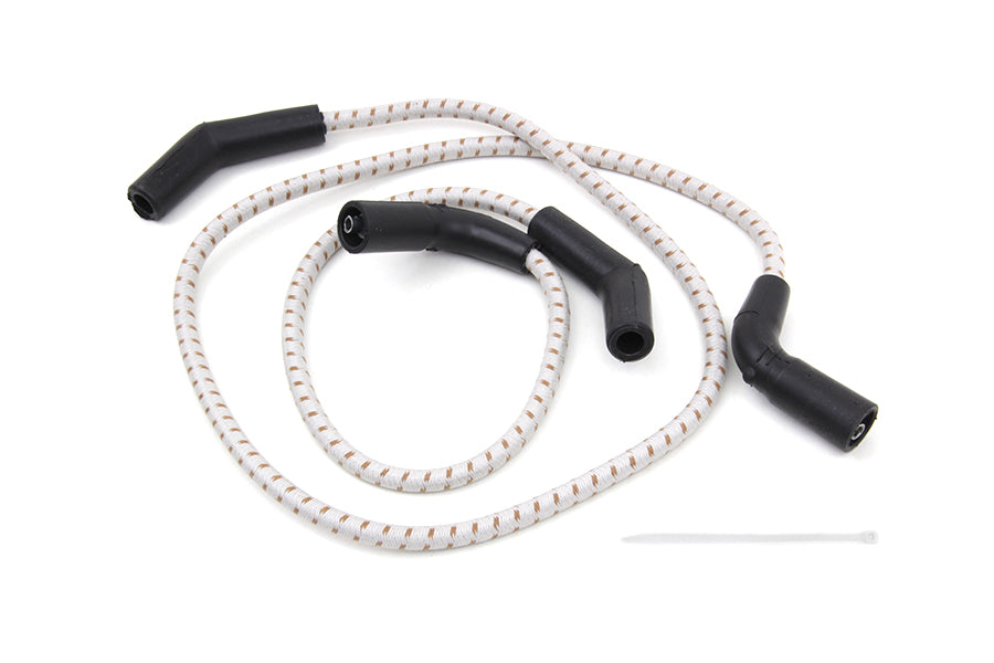 HARLEY Sumax Grau mit Braunem Tracer 7mm Zündkabelsatz passend für 2009-2016 FLT,