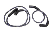 HARLEY Sumax Schwarz mit blauem Tracer 7mm Zündkerzenkabelsatz passend für 2009–2016 FLT,
