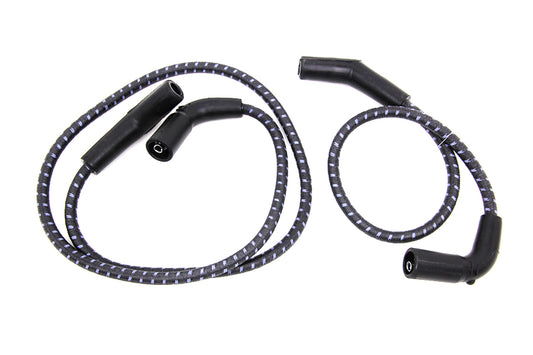 HARLEY Sumax Schwarz mit blauem Tracer 7mm Zündkerzenkabelsatz passend für 2009–2016 FLT,