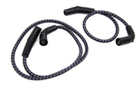 HARLEY Sumax Schwarz mit blauem Tracer 7mm Zündkerzenkabelsatz passend für 2009–2016 FLT,