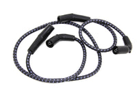 HARLEY Sumax Schwarz mit blauem Tracer 7mm Zündkerzenkabelsatz passend für 2009–2016 FLT,