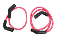 HARLEY Sumax Rot mit schwarzem Tracer 7mm Zündkerzenkabel-Set passend für 2009-2016 FLT,