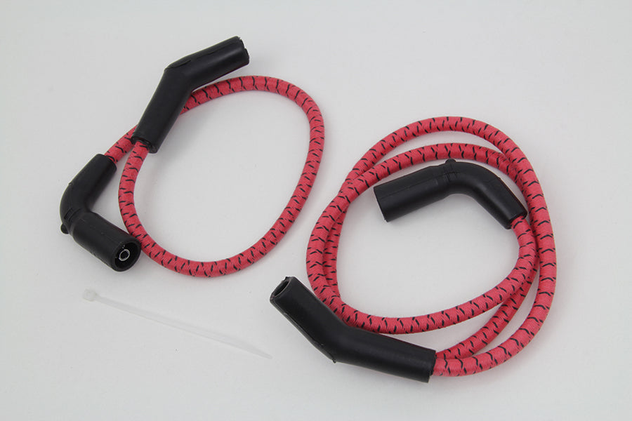 HARLEY Sumax Rot mit schwarzem Tracer 7mm Zündkerzenkabel-Set passend für 2009-2016 FLT,
