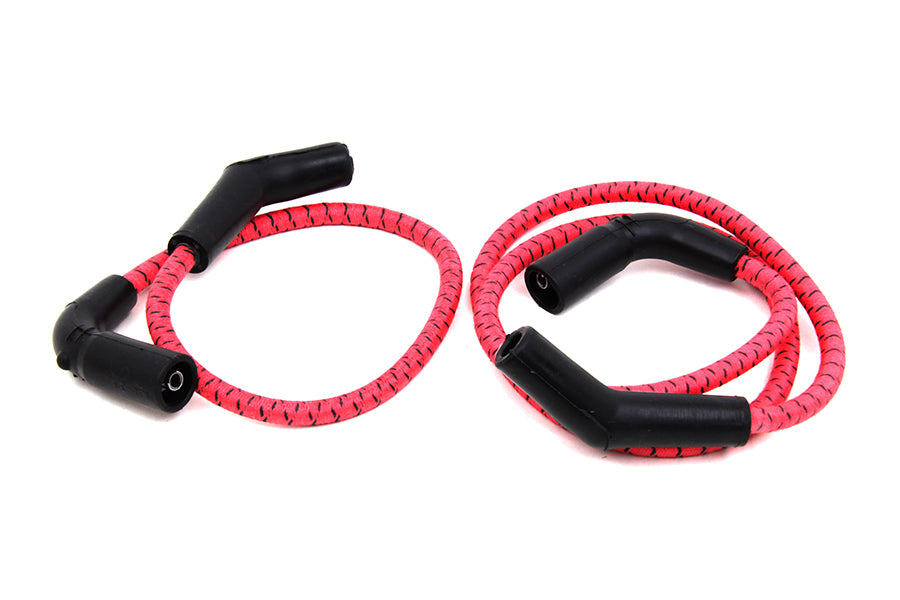 HARLEY Sumax Rot mit schwarzem Tracer 7mm Zündkerzenkabel-Set passend für 2009-2016 FLT,