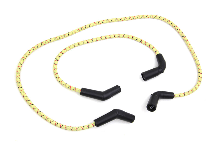 HARLEY Sumax gelb mit schwarz & rot Tracer 7mm Zündkabel-Set passend für 2009-2016 FLT,