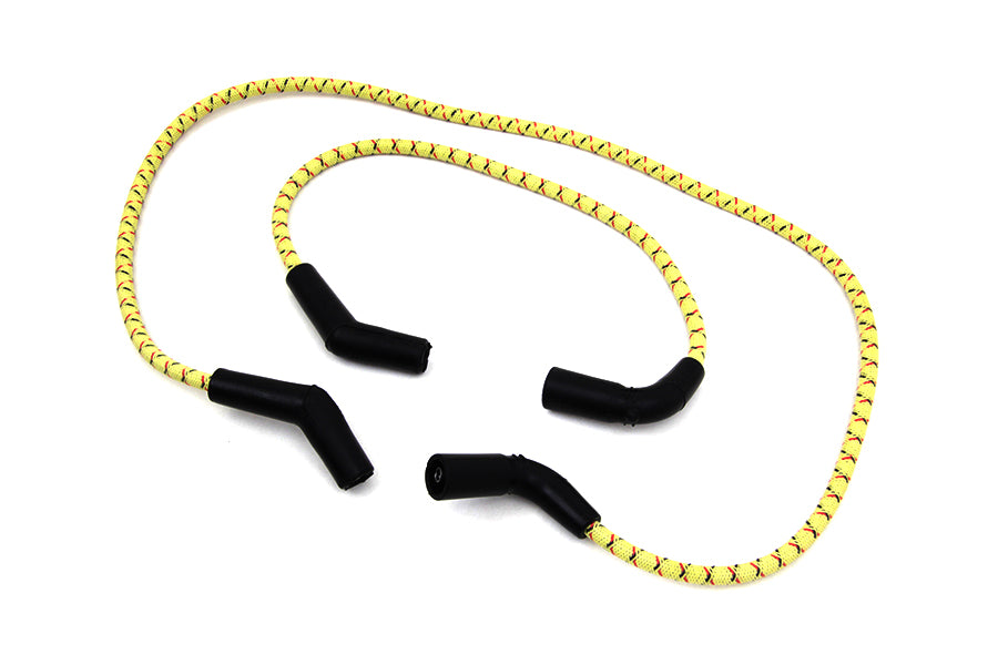 HARLEY Sumax gelb mit schwarz & rot Tracer 7mm Zündkabel-Set passend für 2009-2016 FLT,