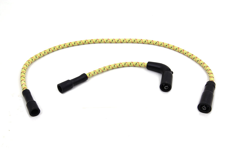 HARLEY Sumax gelb mit schwarzem und rotem Tracer 7mm Zündkerzenkabel-Set, passend für 1999-2006 FLT, mit Vergaser