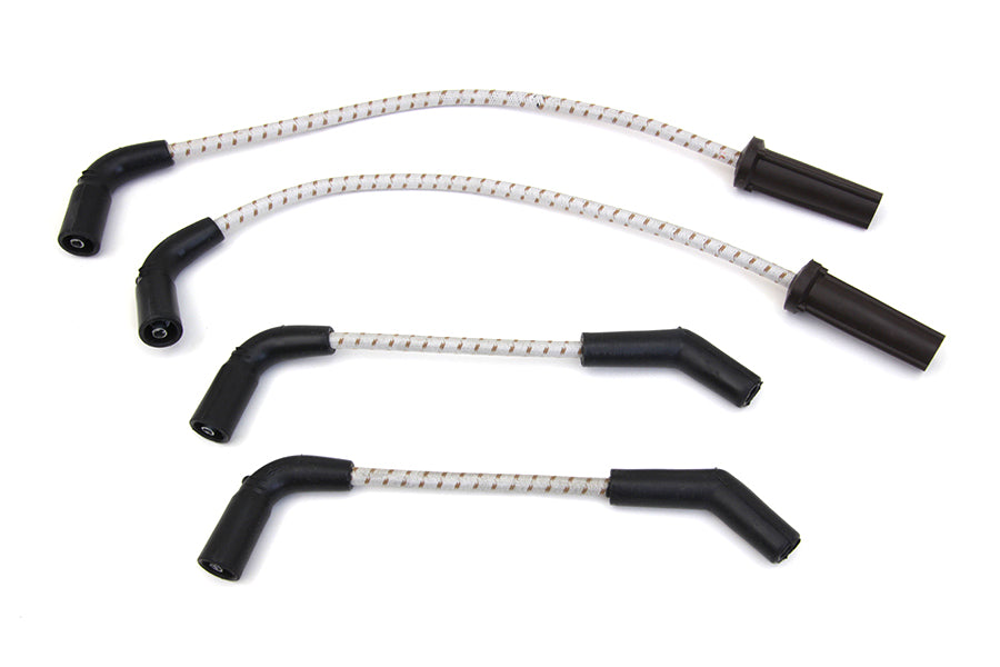 HARLEY Sumax Grau mit braunem Tracer 7mm Zündkabel-Set, passend für 2018-UP FXST, 2018-UP FLST,