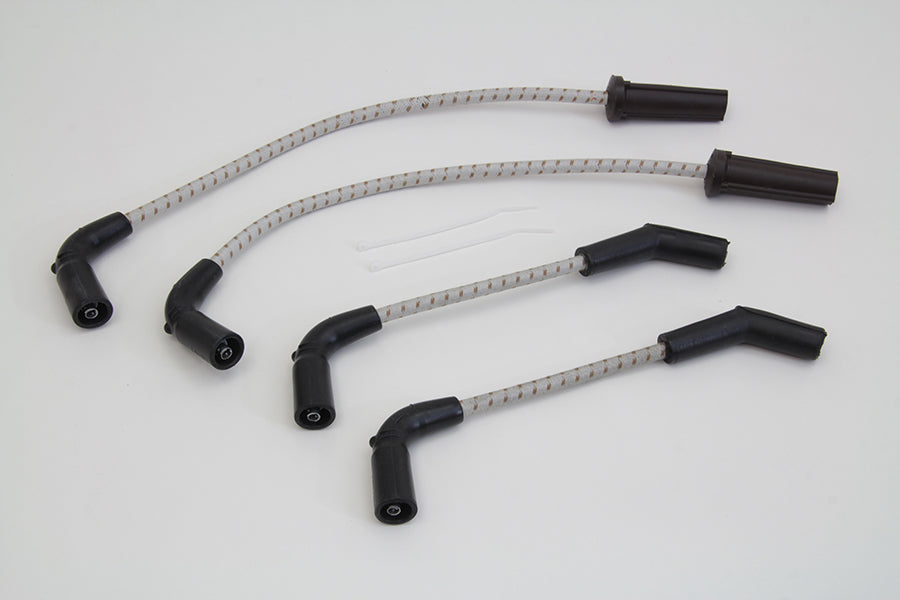 HARLEY Sumax Grau mit braunem Tracer 7mm Zündkabel-Set, passend für 2018-UP FXST, 2018-UP FLST,