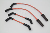 HARLEY Sumax Orange mit schwarzen Markierungen 7mm Zündkerzenkabel-Set passend für 2018-UP FXST, 2018-UP FLST,