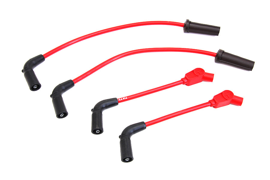 HARLEY Sumax Zündkerzenkabel-Set 8mm Rot, passend für 2018-UP FXST, 2018-UP FLST,